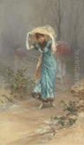 Taking Cover From The Storm by Frederick Hendrik Kaemmerer