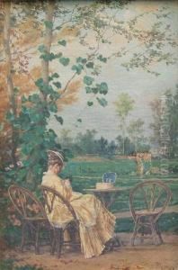 femme Dans Le Jardin 