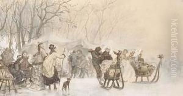 A Busy Day On The Ice In Friesland - view 1