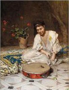 Playing With The Beetle by Frederick Hendrik Kaemmerer