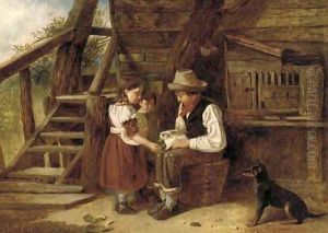 The pet rabbit by James Cole