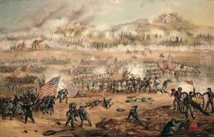 The Union attack on Marye's Heights during the Battle of Fredericksburg, 13th December 1862