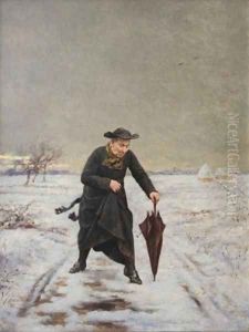 Parish Priest out in the Snow Parish Priest out in the Snow