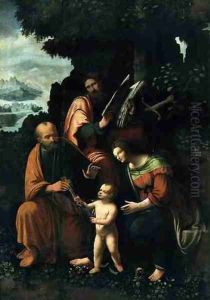 The Virgin and Child with St. Peter and Paul by Gian Giacomo Caprotti
