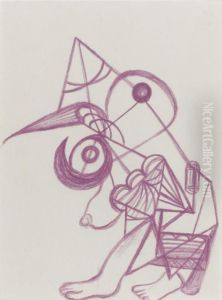 Surrealist Drawing, Frida by Frida Kahlo