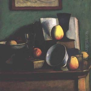 Csendelet almakkal es tallal, 1910 by Dezso Czigany