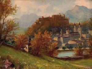 Salzburg Vom Kapuzinerberg Aus Gesehen