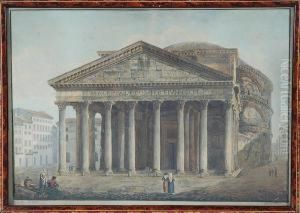 Veduta Del Pantheon by Franz Keiserman