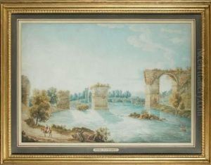 Vue D'un Pont En Ruine by Franz Keiserman