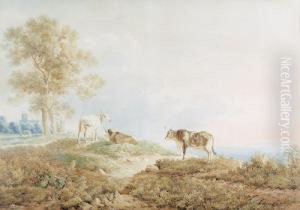 Italienische Kustenpartie Mit Rindern. by Franz Keiserman