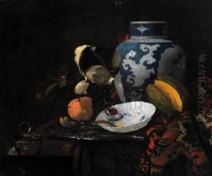 Natura Morta Con Vaso Da Zenzero E Coppetta Di Porcellana by Willem Kalf