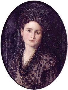 Retrato de Doña Teresa Martínez, esposa del pintor (Portrait of Doña Teresa Martínez, wife of the painter) by Ignacio Pinazo Camarlench
