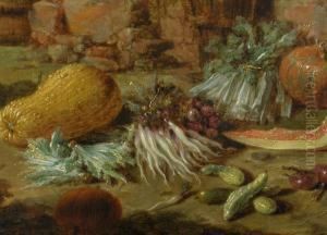 Bauernpaar Am Brunnen
Mit Gemusestilleben by Willem Kalf