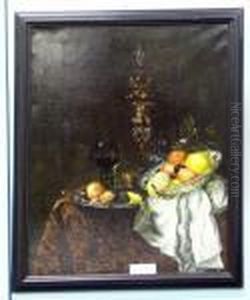 Paskrift O Dat 1988 A Tergo. Stilleben. by Willem Kalf