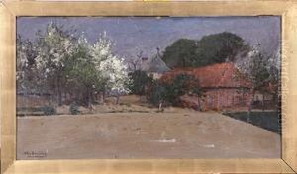 Gardsmiljo, Signerad A. Kallenberg 1881 - view 1