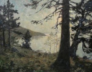 Kustlandskap Med Tallar by Gottfrid Kallstenius