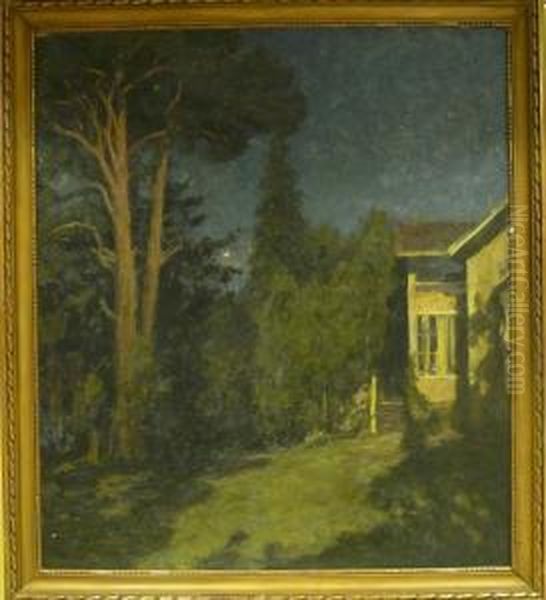 Husfasad I Nattljus. - view 1