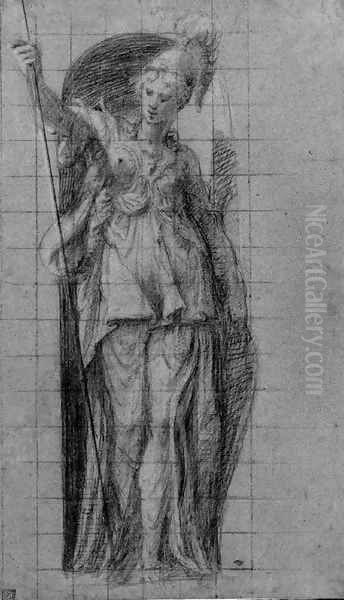 A standing figure of Minerva - view 1