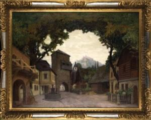 Mestsky Rynek V Bele Pod Bezdezem by Alois Kalvoda