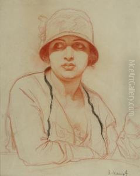 Portrait Einer Jungen Frau Mit Hut - view 1