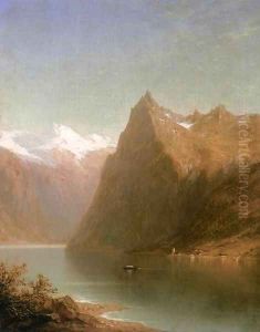 Mountain Lake Scene No dates listed by John William Casilear