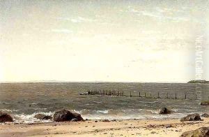 New England Beach Scene No dates listed by John William Casilear