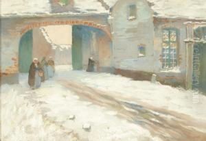 Winterlicher Hof In Flandern