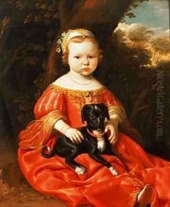 Portrait of a Girl with a Dog by Jacob Gerritsz. Cuyp