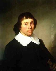 Portrait of a Young Man in a Black Costume with a White Lace Collar by Jacob Gerritsz. Cuyp