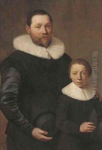 Double portrait of a father and son by Jacob Gerritsz. Cuyp