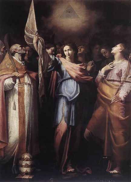 St Ursula and Her Companions with Pope Ciriacus and St Catherine of Alexandria - view 1