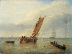 Segelschiffe Auf Dem Meer by Christiaan Cornelis Kannemans