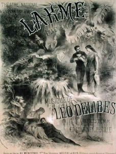 Poster advertising 'Lakme', opera by Antonin Marie Chatiniere