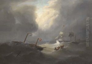 A Dismasted Vessel In A Heavy Gale