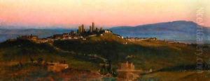 View of San Gimignano, 1898 by Edith Ridley Corbet