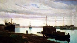 The Giudecca Canal, Venice by Guglielmo Ciardi