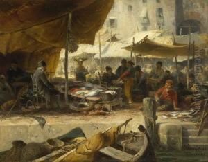 Fischmarkt In Venedig.