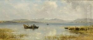Fischerboote Auf Dem
 Chiemsee.