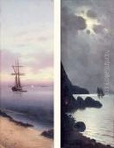 Bord De Mer Au Crepuscule by Grigorij Kapustin