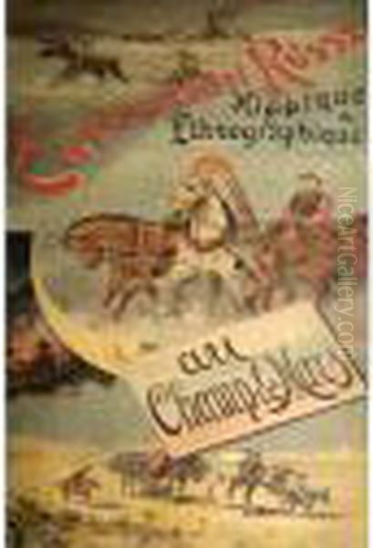 Exposition Russe Hippique Et
Ethnographique Affiche Lithographique Signee Dans La Planche En Bas A
Gauche 205,5 X 99,5 Cm - view 1