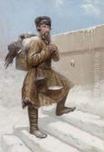A Russian Hunter In The Snow A Russian Hunter In The Snow
