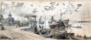 Harbour View; The Train Crash by Nikolai Nikolaevich Karazin