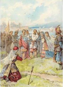 Medieval Russian Scene by Nikolai Nikolaevich Karazin