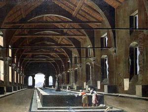 Women Washing Clothes by Cerquozzi, Michelangelo (1602-60) and Codazzi, Viviano (1603-72)