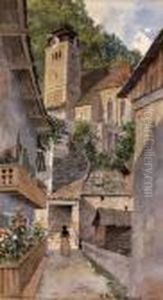 Blick Auf Die Kirche In Hallstatt by Rudolf Kargl