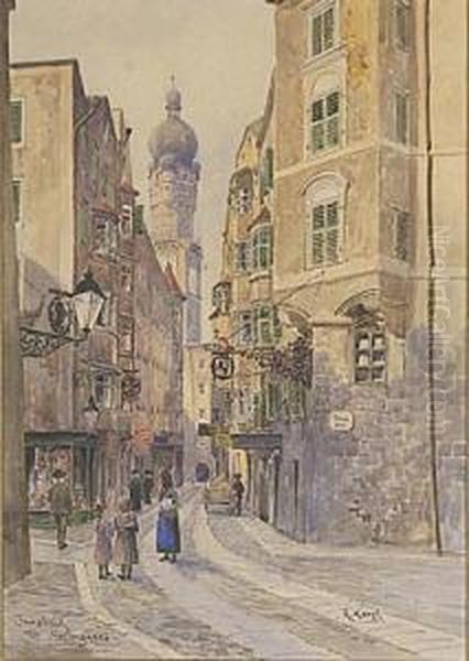 A Street Scene Ininnsbruck - view 1