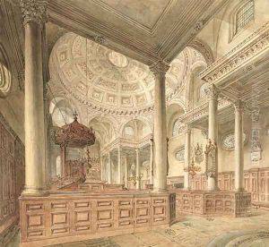 St. Stephen's Walbrook: Interior, 1811 St. Stephen's Walbrook: Interior, 1811