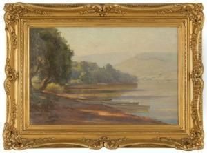 Boats By A Mountain Lake