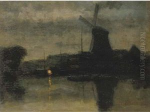 A River At Night by Eduard Karsen