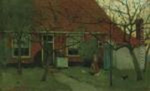 Achter Eene Boerderij by Eduard Karsen